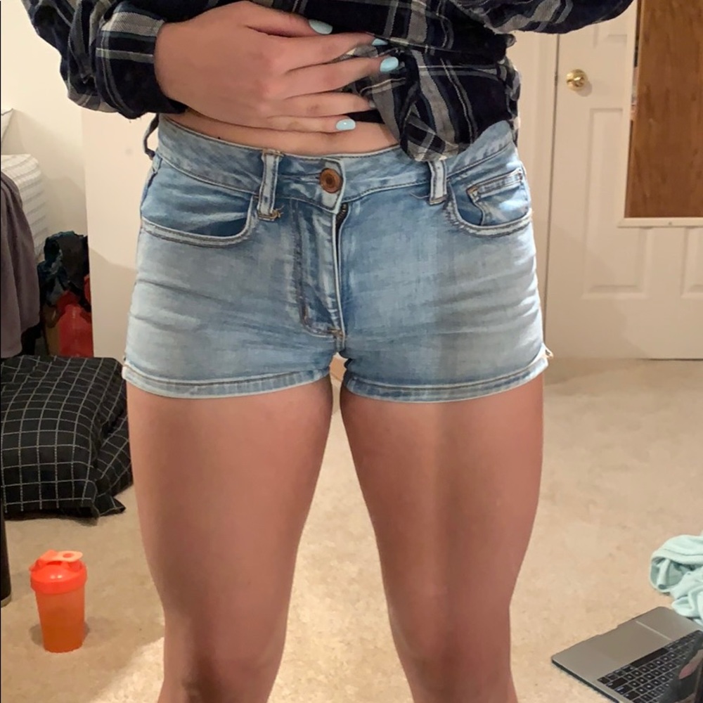 american eagle stretch jean shorts